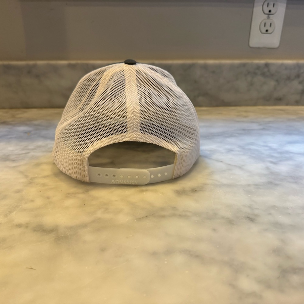 Gray and White Mesh Trucker Hat - Picture 3 of 3